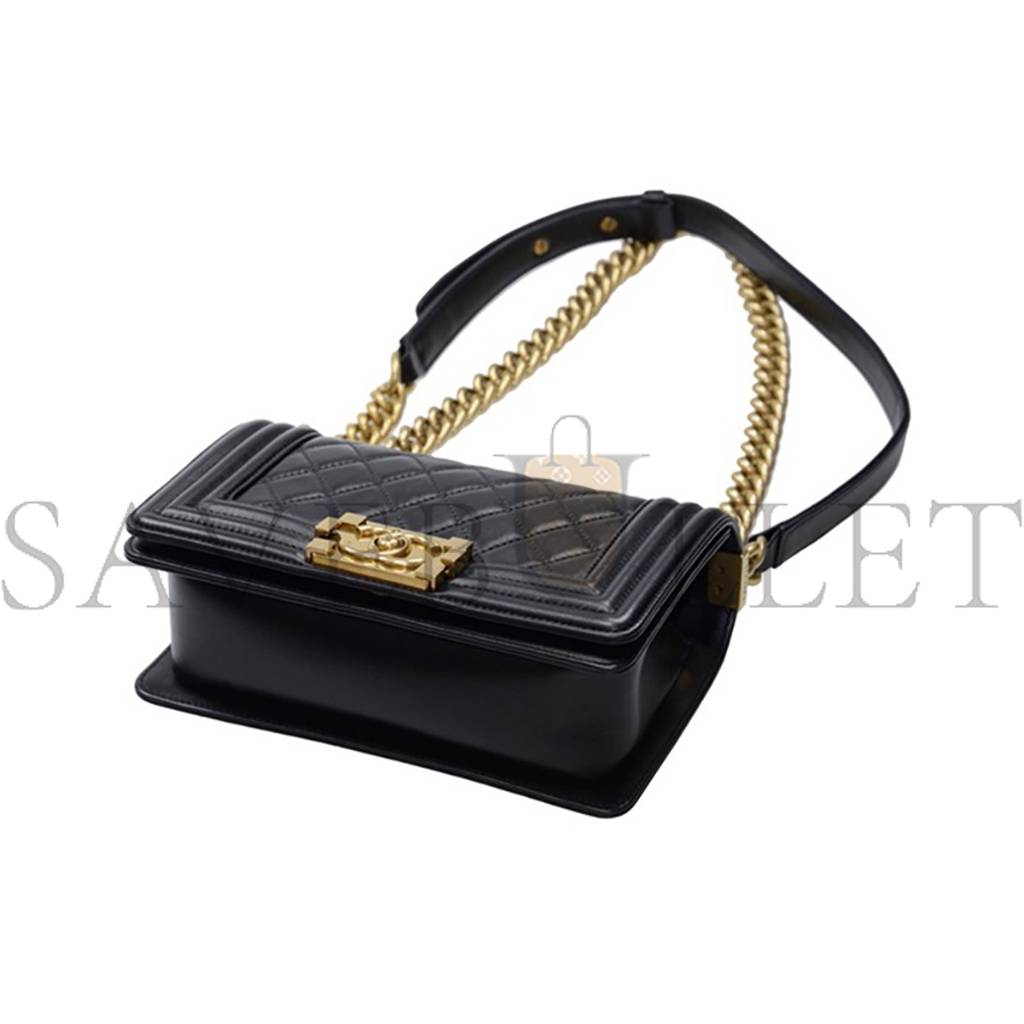 Ch*el small boy Ch*el handbag gold hardware a67085 y09876 94305 (20.5*12*8.5cm)